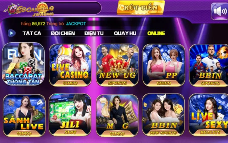 Trò chơi live casino 68 game bài hấp dẫn