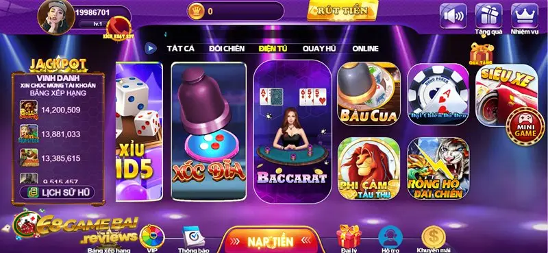 Tìm chọn biểu tượng game phi cầm tẩu thú 68 game bài nhanh chóng